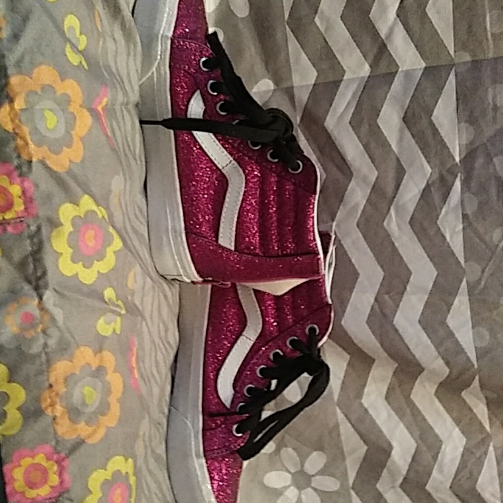 Pink sparkley vans